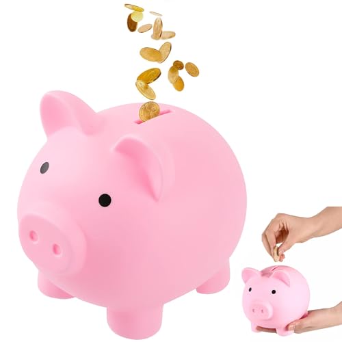 Tirelire Enfant, Rose,pour Filles,Tirelire Incassable pour Enfants,Plastique (1, M)