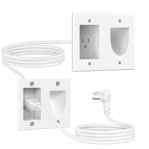 Cache-câbles mural TV Forging Mount passe-câble encastrable avec rallonge 1,9m