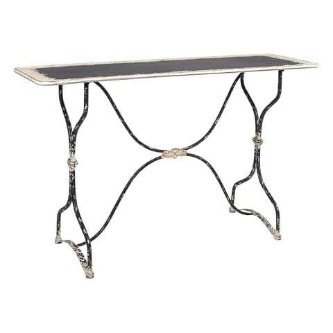 Creative Co-op Distressed White & Black Dining Table Cover