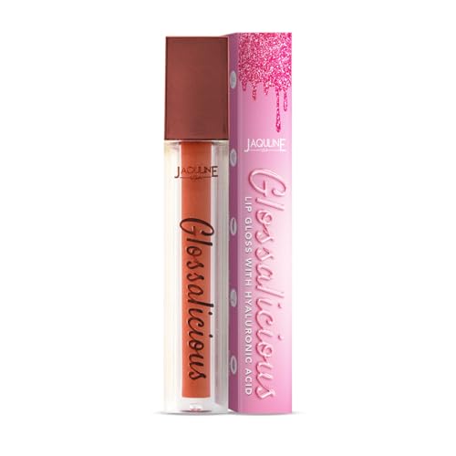 Image of JAQULINE USA Glossalicious Lip Gloss | Glossy Finish | Nourishing with Jojoba Oil & Shea Butter | Lightweight & Non-Sticky | Hydrating Moisture | Vegan & Cruelty-Free | Candy floss, 3.5ml