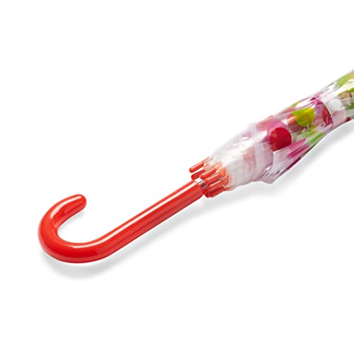 Amazon Basics Kids Clear Round Bubble Umbrella, 26.5 Inches, Dots #TOP3