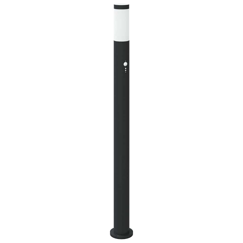 Zewnętrzny słupek świetlny 110 cm ze stali nierdzewnej IP44 z czujnikiem