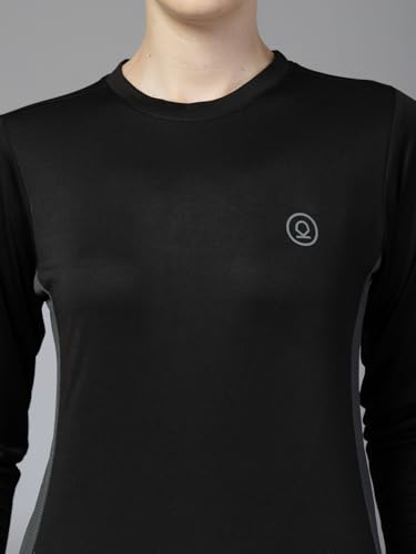 Image of CHKOKKO Women's Activewear Sports Gym Workout Full Sleeve T-Shirt Lightweight UV Protection Breathable Stretch Round Crew Neck for Training Running Yoga