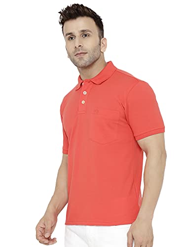 Image of CHKOKKO Men's Polo Cotton Regular Fit Half Sleeves T-Shirt with Pocket
