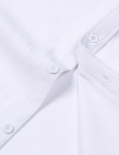 Image of JEMITOP Mens Stretch Wrinkle Free Texture Shirts