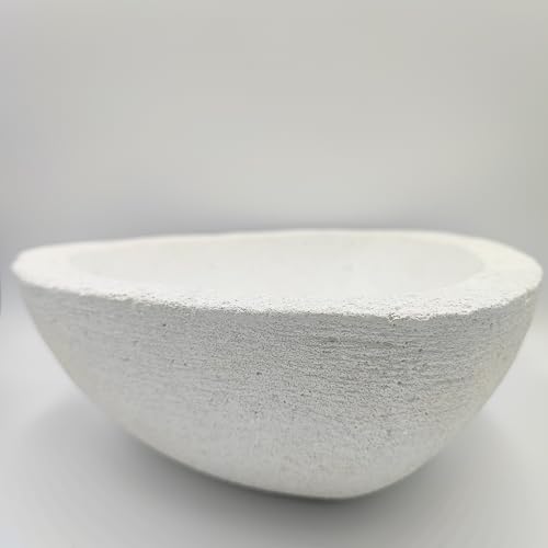 Pot de fleurs en pierre blanche premium pour intérieur moderne - 2