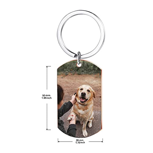 Funnylife Custom Keychain With Dog Photo Pet Picture Keychain Personalized Dog Memorial Gifts - Sympathy For Loss Of Dog #TOP1