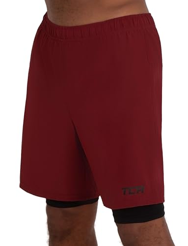 TCA Ultra Sporthose Herren kurz 2 in 1 mit Tasche - Kurze Sport...