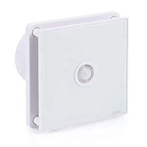 STERR Wit Badkamerventilator 100 mm met PIR Stille Badkamerventilator – Moderne Badkamerventilator – Badkamerventilator