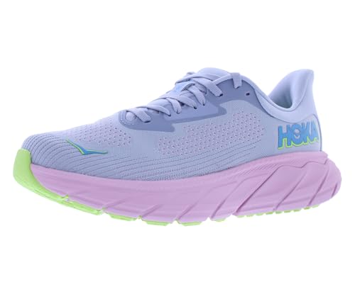 HOKA Arahi 7 Womens Shoes Size 7.5, Color: Gull/Pink Twilight