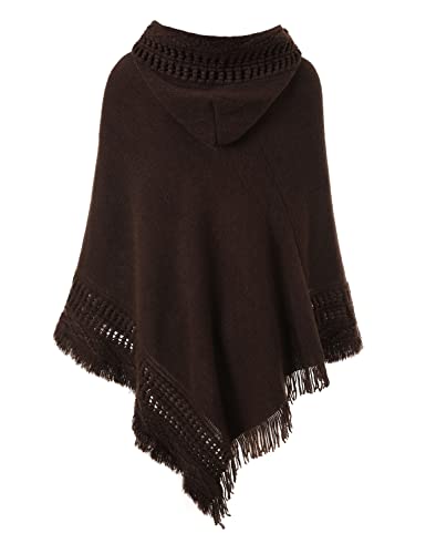 Ferand Poncho da Donna Mantella con Cappuccio e