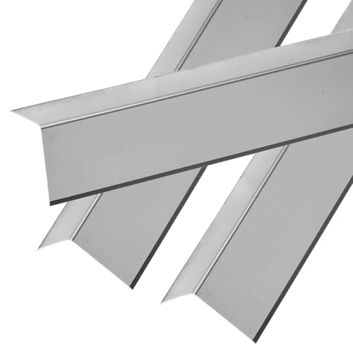 Garde-Coins Pour Intérieur Et Extérieur en Aluminium L Gris QUARKZMAN 3 Pcs pour Cheminées et Murs
