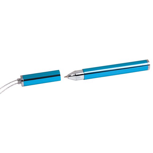 Magnetic Lanyard Ballpoint Pen,Metallic Blue