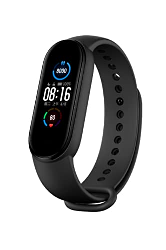 Xiaomi Mi Band 5 Global Version Pulsera de Fitness, Pantalla a Color AMOLED de 1.1 ″, Unisex, Negro
