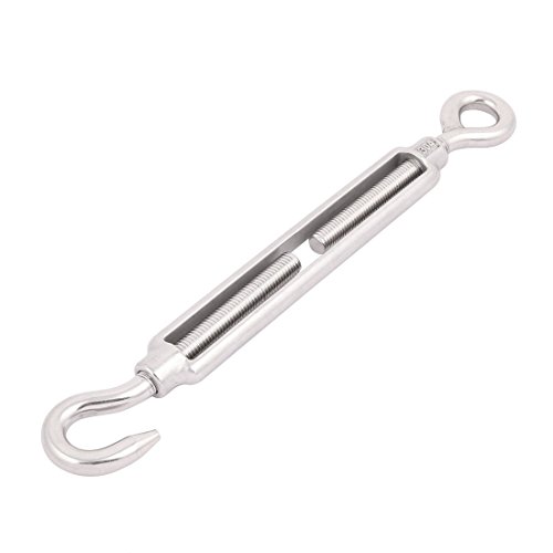 Aexit M12 Acero Inoxidable 304 Gancho Ojal Tensor para Cable de Acero miniatura 1