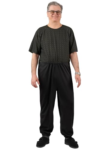 Ovidis Dementia Clothes - Alzheimers Anti-Strip Jumpsuit with Back-Zipper for Elderly Men - Bobby