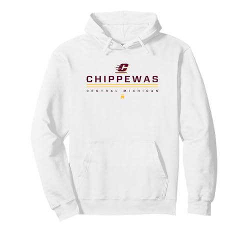 Central Michigan University CMU Chippewas Lines Pullover Hoodie