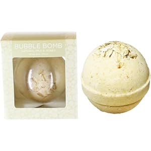Oatmeal Bath Bomb for Women, Girls & Kids – Bubble Bath Bomb with Milk & Honey Scented Vanilla Bath Bombs for Holidays – Incredible Scent, USA Made by Two Sisters