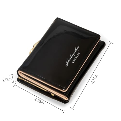 Image of JANKS Small Wallet for Women Mini Laser Card Holder Case Iridescent Holographic Purse with Coin Pocket for Girls Ladies
