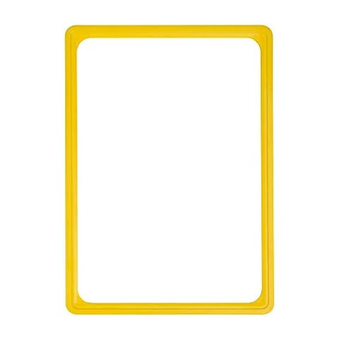VKF Renzel Acrylic Mirror With Coloured Shatterproof Frame & Fixings A3 for Kids Bedrooms (Yellow) Cover