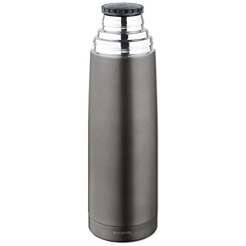 Isosteel Duo 9900Dat Top 0 75 Litre Stainless Steel Vacuum Flask, Titan/Grey, 8.2 X 7.7 X 30.4 Cm #TOP1
