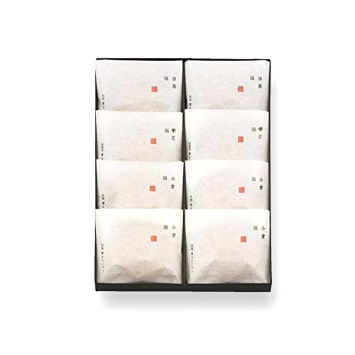 小倉山荘【明月菓寮】餅まんじゅう 8個箱(小倉餡4・手芒餡2・抹茶餡2)