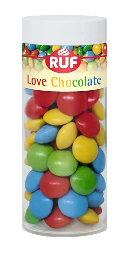 RUF Love Chocolate Schokolinsen Dekor aus feiner Milchschokolade mit knackigem buntem Zuckerüberzug je Dose 75g