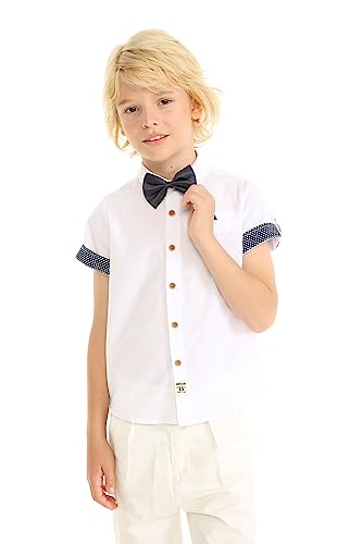 Image of Mud Kingdom Little Boys Dress Shirts Short Sleeve Cute Summer