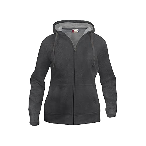 CliQue Womens/Ladies Plain Full Zip Hoodie (L) (Anthracite Melange)