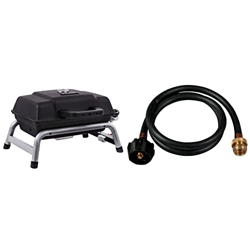 Char-Broil 1-Burner Portable Propane Grill + 4-Foot Hose & Adapter