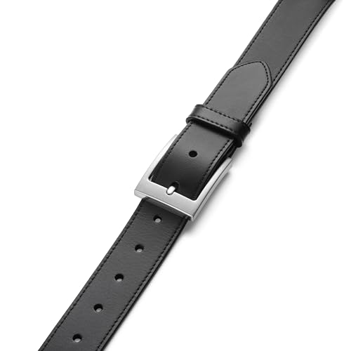 Image of MILORDE Men's Genuine Leather Dress Belt, Handmade, 100% Cow Leather, Fashion & Classic Designs for Work Business and Casual