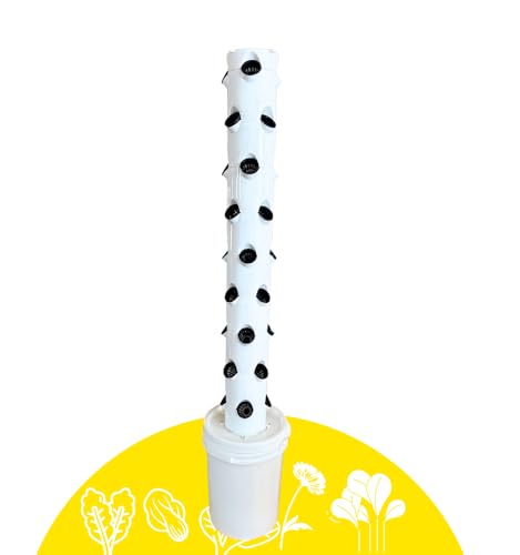 Image of Green warrior 36-Plant Vertical Hydroponic & Aeroponic Tower System With Seeds & Coco Disc - Perfect For Home Farming & Gardening