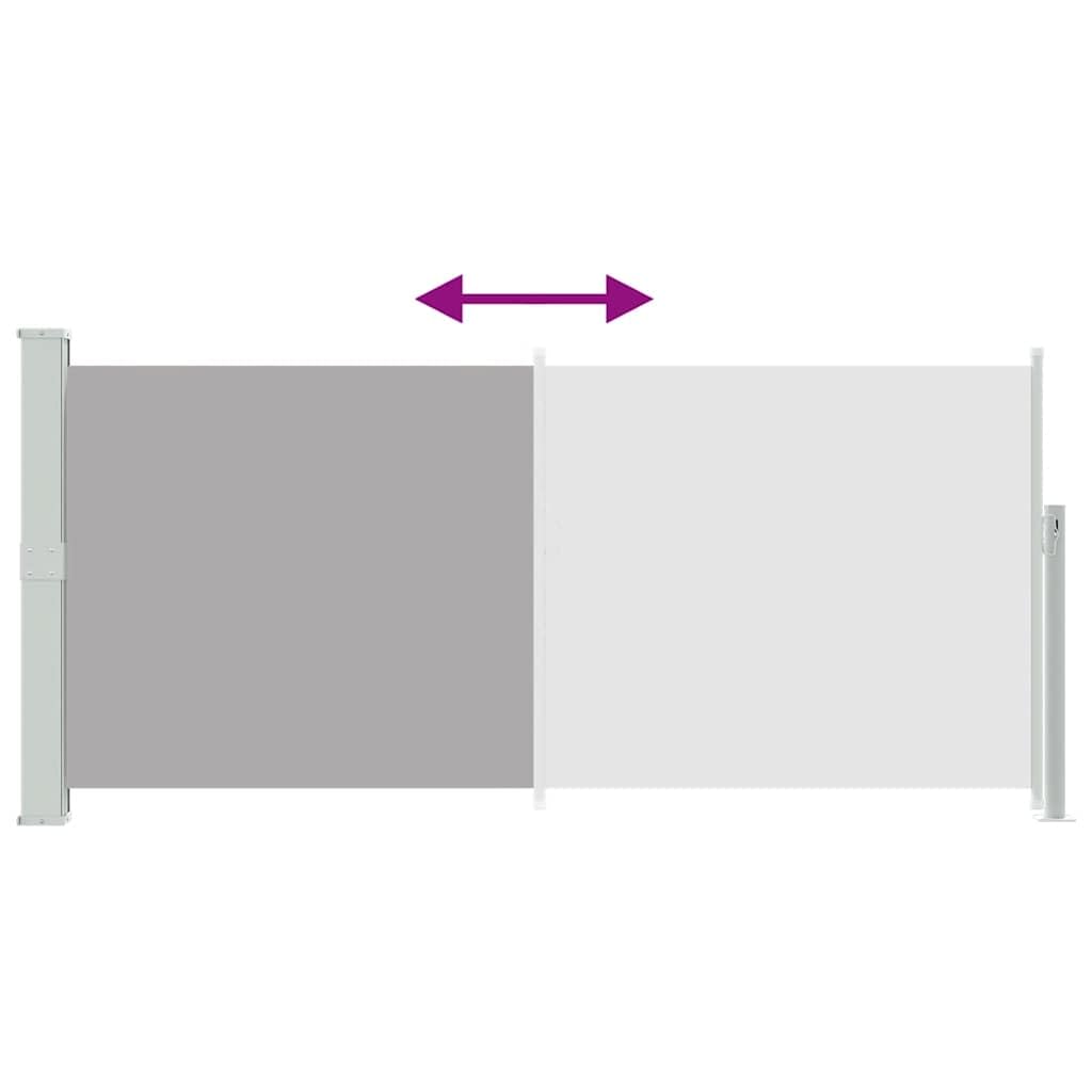 vidaXL Ausziehbare Seitenmarkise 140x314 cm Grau