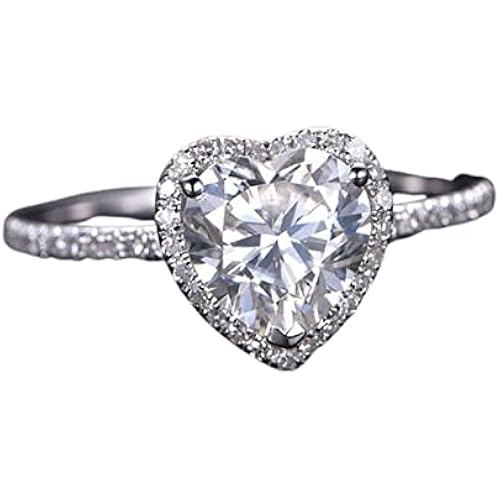 Luxury Diamond Silver Ring Bride Ring Engagement Wedding Ring Prong Setting Zircon Rings Jewelry for Your Princess