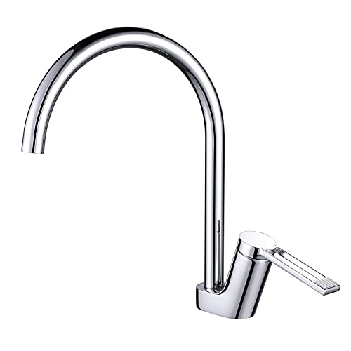 Robinet de cuisine mitigeur laiton eau chaude froide robinet d'évier à poignée unique