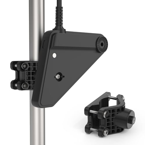 VOMENC Transducer Pole Mount Compatible with Lowrance Eagle Eye 9 Sensor - Adjustable Fisher Finder Clamp Mount for Various Rod Easy Installation Sturdy and Durable (Black)