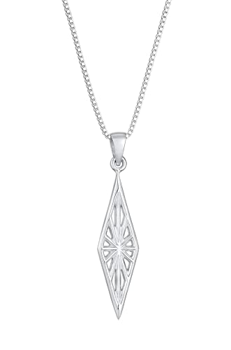 Chaîne pour homme en argent 925 Kuzzoi avec pendentif losange 60 cm