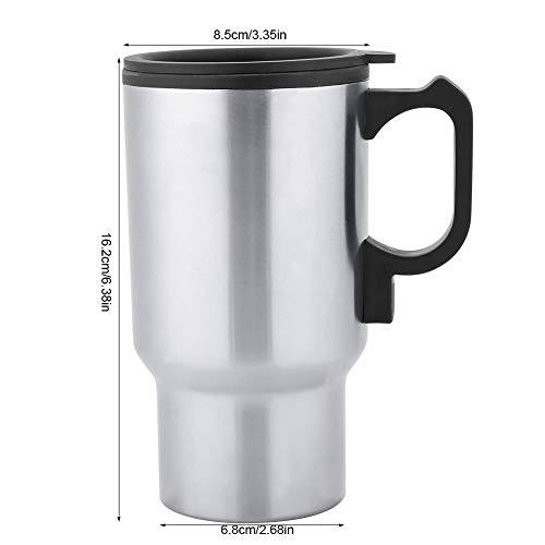 Taza eléctrica de acero inoxidable 12V 450mL portátil miniatura 3