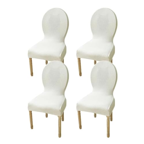 LHTCCSHL Dossier Rond Housse de Chaise Extensible Lot de 2/4/6 Couverture Protecteur de Chaise Salle à Manger Couvre de Chaise Moderne pour Restaurant Cuisine...