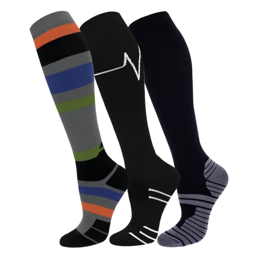 Image of FuelMeFoot 3 Pack Copper Compression Socks - Compression Socks Women & Men Circulation - Best for Medical,Running,Athletic
