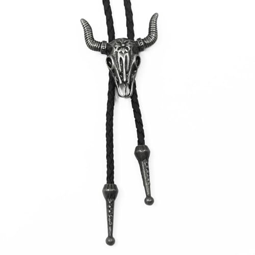 Image of Luckyvestir Bolo Tie for Men Women Kids, Mens Bolo Ties Western with Leather Strap, Accessories for Halloween Costume Shirts