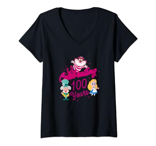 T-shirt V Alice aux Pays des Merveilles Disney 100 ans pour collectionneur