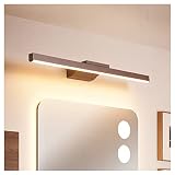 YIHANSS Lámparas de Espejo de baño, Simple 41/60/80/100/120 cm s, tocador Art Deco marrón Moderno nórdico, Personalidad Creativa, Armario de Maquillaje, lámpara de Espejo LED, luz de Espejo LED