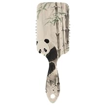 Air Cushion Comb Chinese Panda Hair Brush for Men Women and Kids, Soft Touch Handle Hairbrush for Thin, Long, Curly or Straight Hair, Scalp Massager