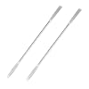 2PCS Stainless Steel Lab Laboratory Mini Double-Ended Spatula Micro Square/Round End Spatula, 6.2