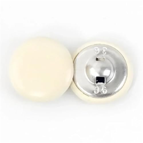 Botones de cuero, 100 botones de cuero de 0.45 a 1.1 pulgadas para ropa, zapatos, bolsas, decoración, botón de vástago redondo, hebillas de reparación de abrigos, accesorios de costura DIY (beige