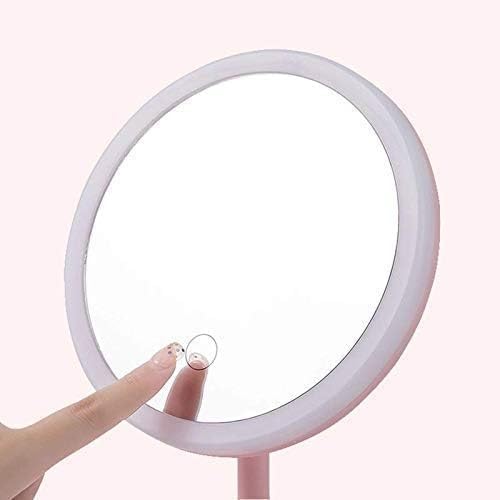 Image of SHOPEE LED Vanity Mirror, Rechargeable Touch Dimming Makeup Mirror, 3 Color Light Up Mirror, 110Rotation Detachable Portable Vanity Mirror for Travel /Dress Table /Bedroom (Round)