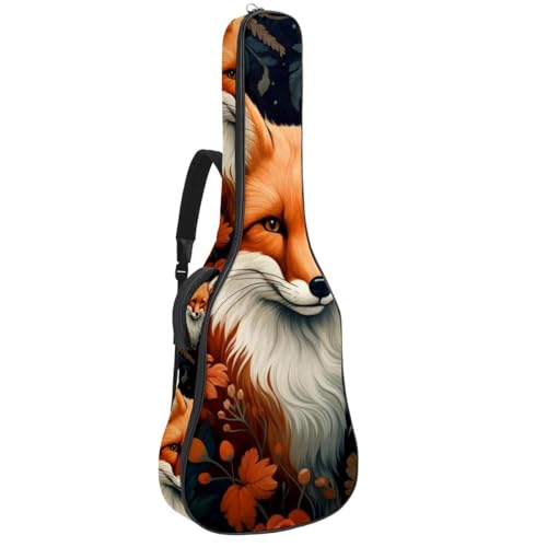 Sac pour guitare multicolore renard pour cours de musique et trajets