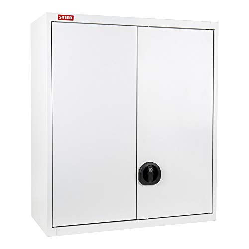 STIER Werkstatthängeschrank leer, 800 x 700 x 300 mm, robustes Schließsystem, Lochraster, eine...
