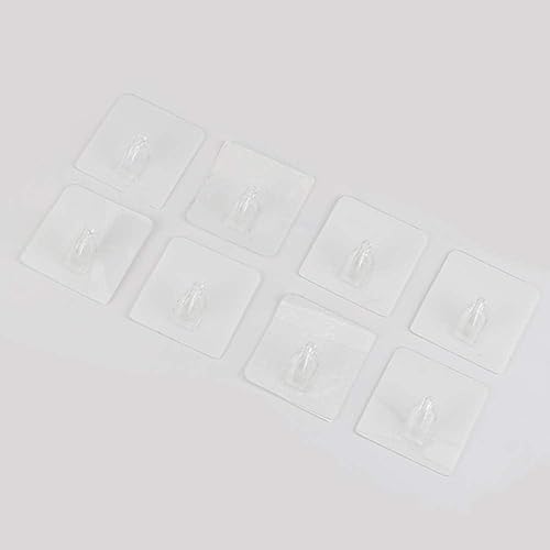 Miniatura 3 de Hawsam - 8 ganchos de pared adhesivos transparentes, sin perforar, resistente al agua, para cocina, ducha y baño, 44.1 lbs/44 libras (carga máxima)